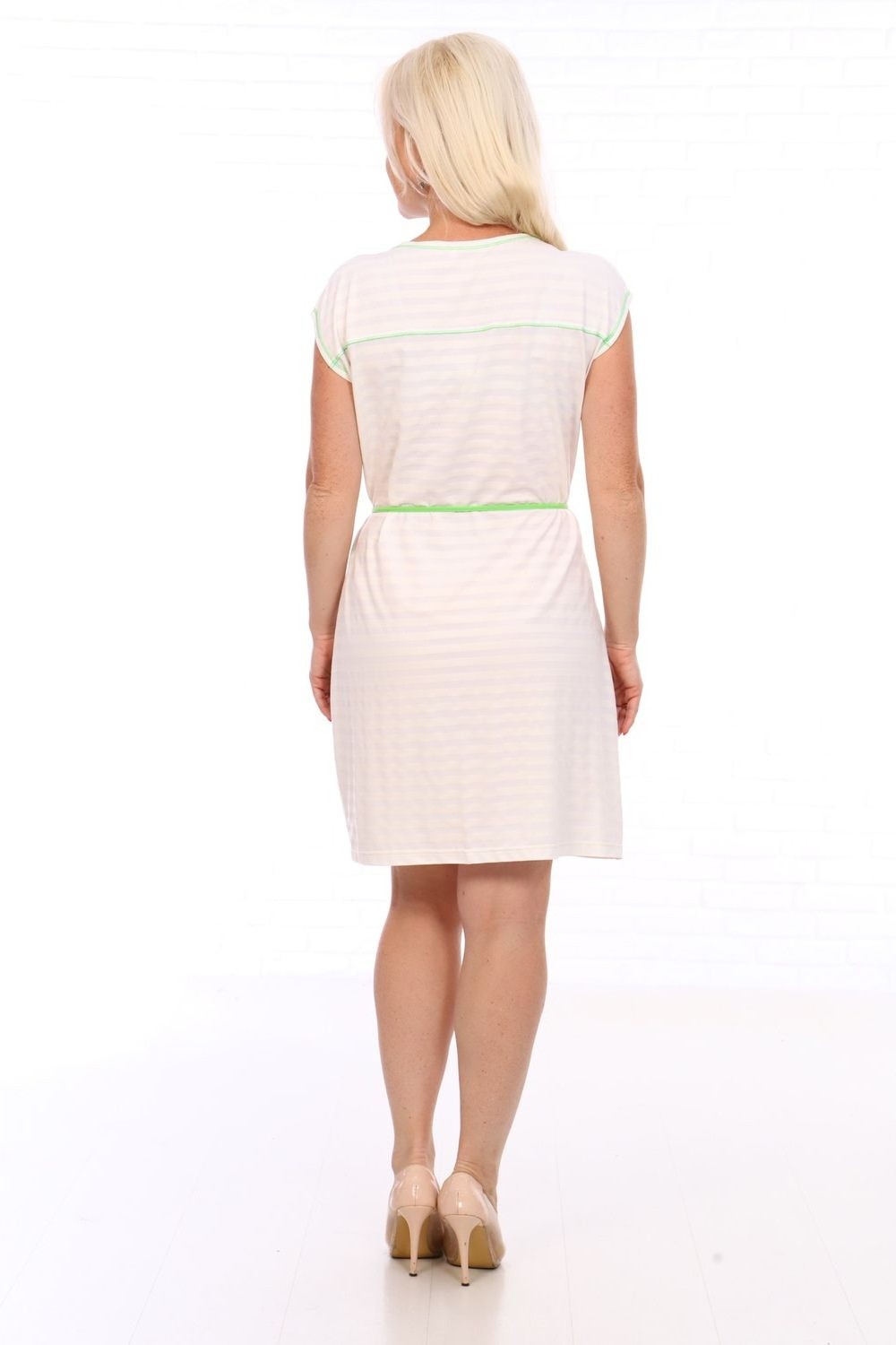Фото товара 20573, летнее платье с поясом кулиской